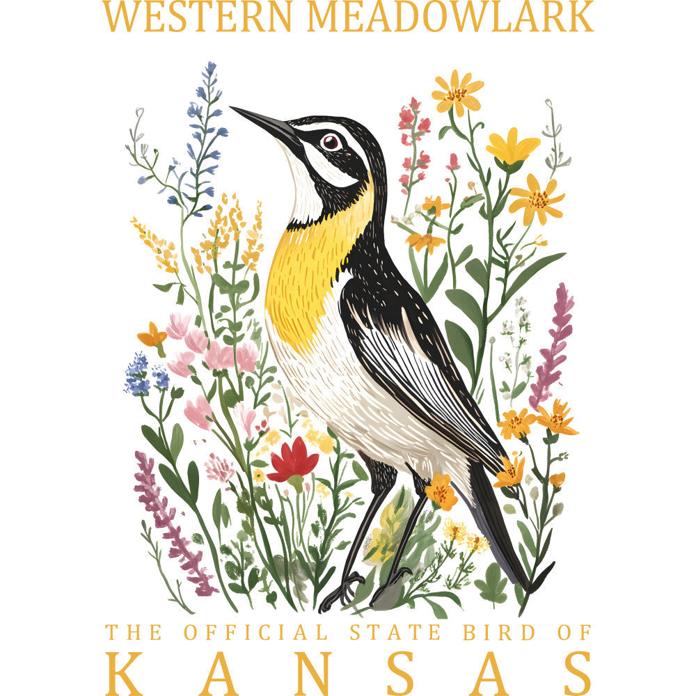 State Bird Poster Fabric Panel 17