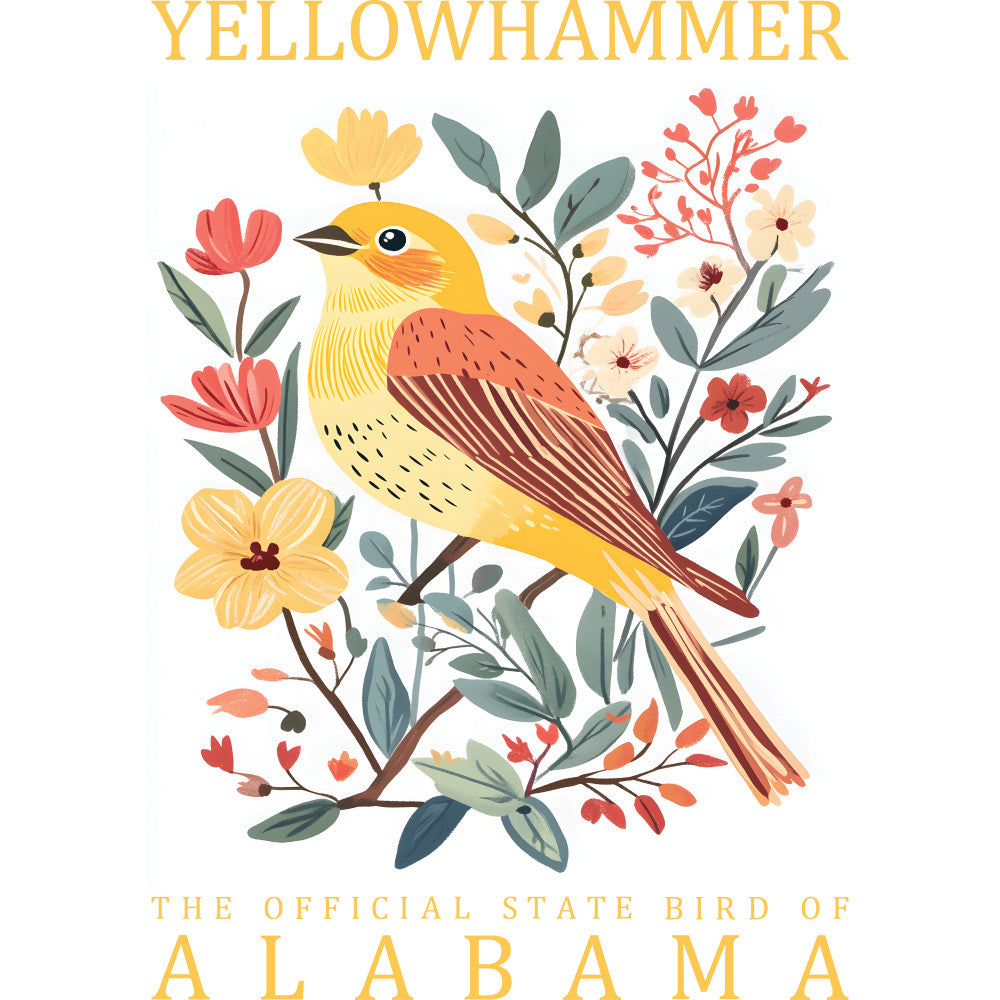 State Bird Poster Fabric Panel 20