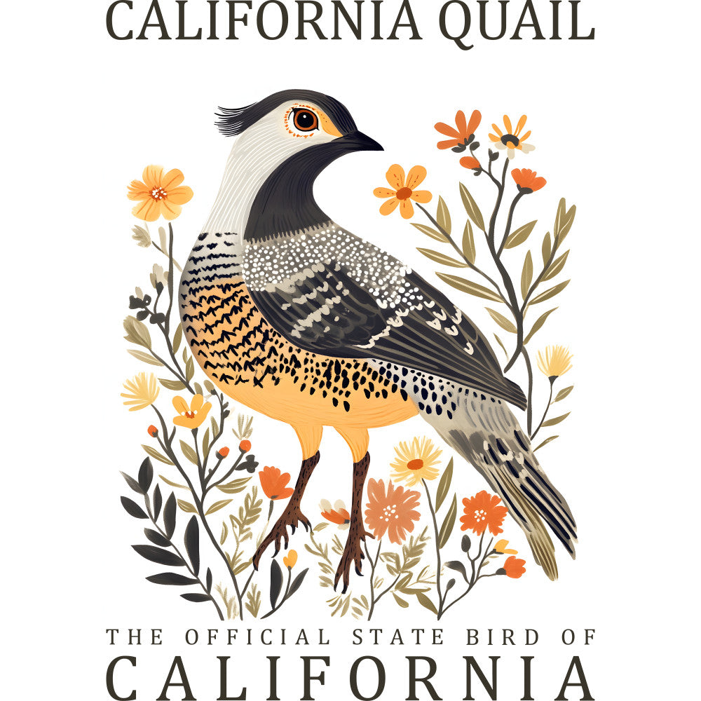 State Bird Poster Fabric Panel 22
