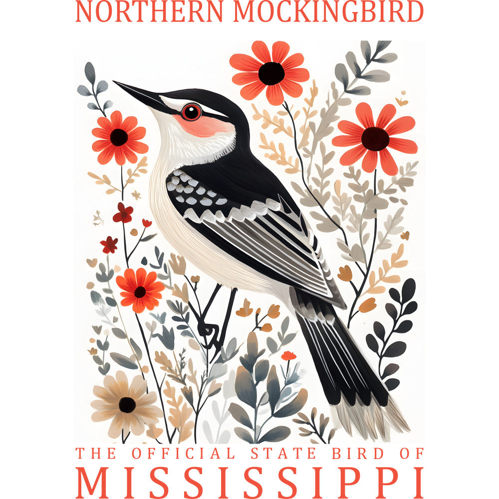 State Bird Poster Fabric Panel 31