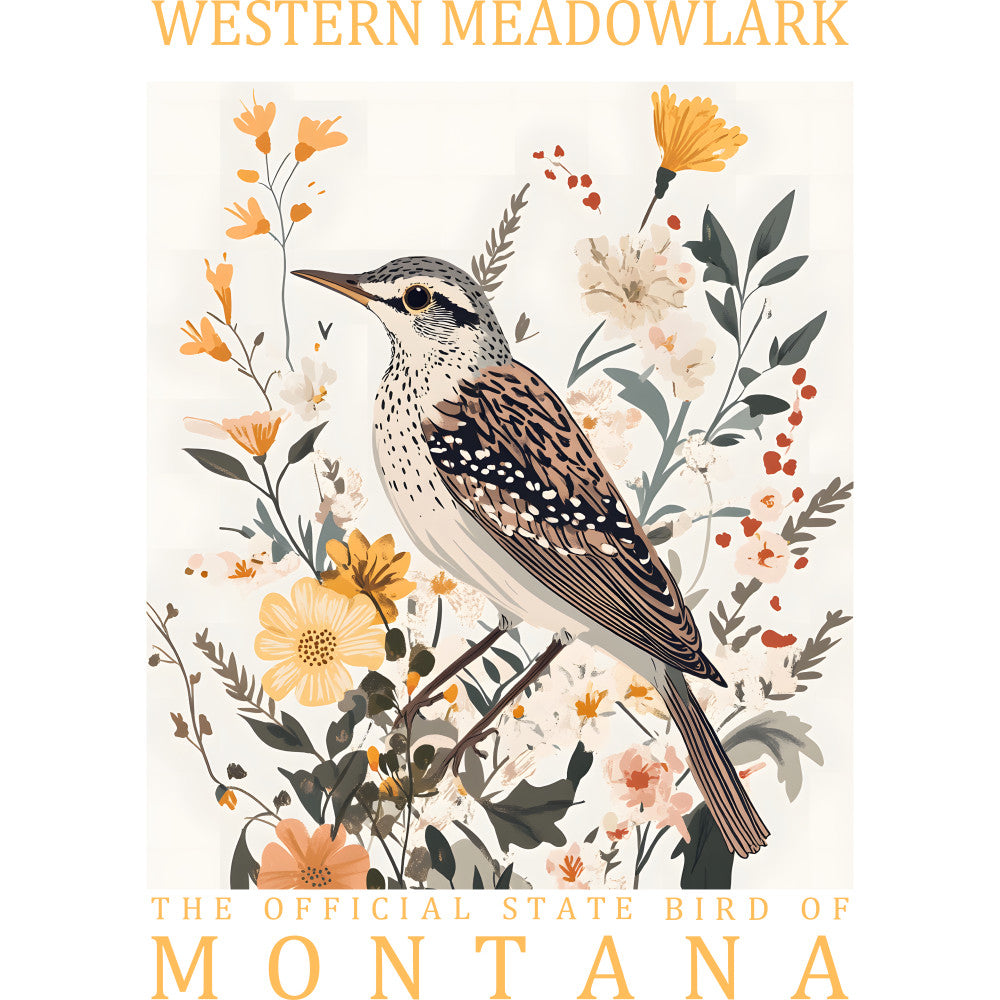 State Bird Poster Fabric Panel 33