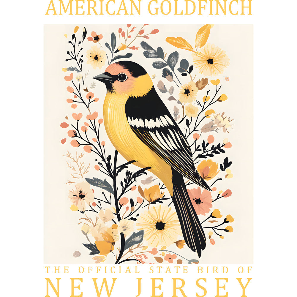 State Bird Poster Fabric Panel 36