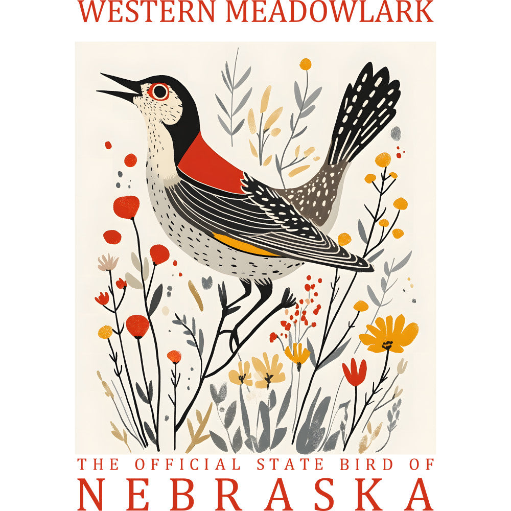 State Bird Poster Fabric Panel 42