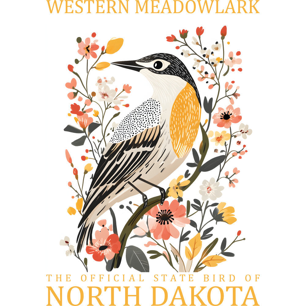 State Bird Poster Fabric Panel 45