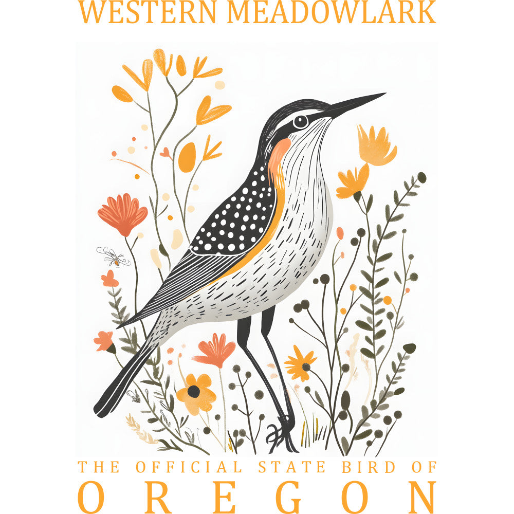 State Bird Poster Fabric Panel 48