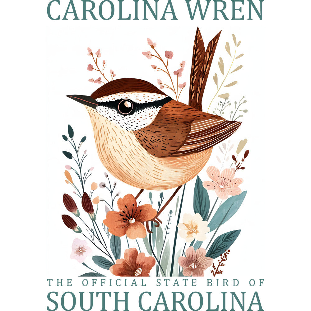 State Bird Poster Fabric Panel 50