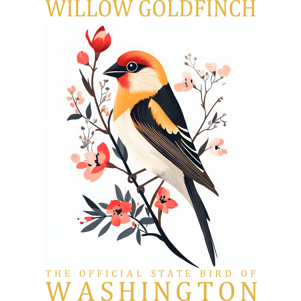 State Bird Poster Fabric Panel 6