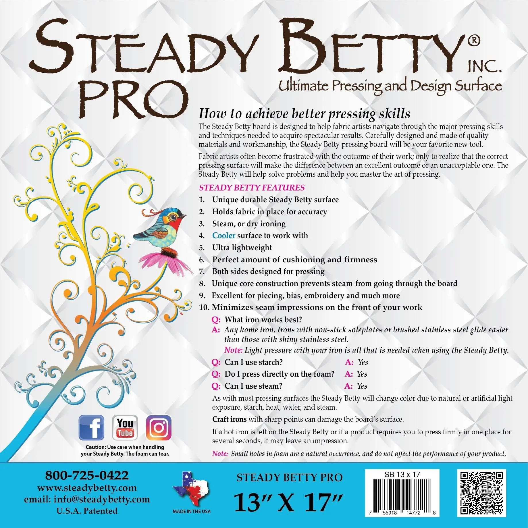 Steady Betty Pro 13in x 17in - Linda's Electric Quilters
