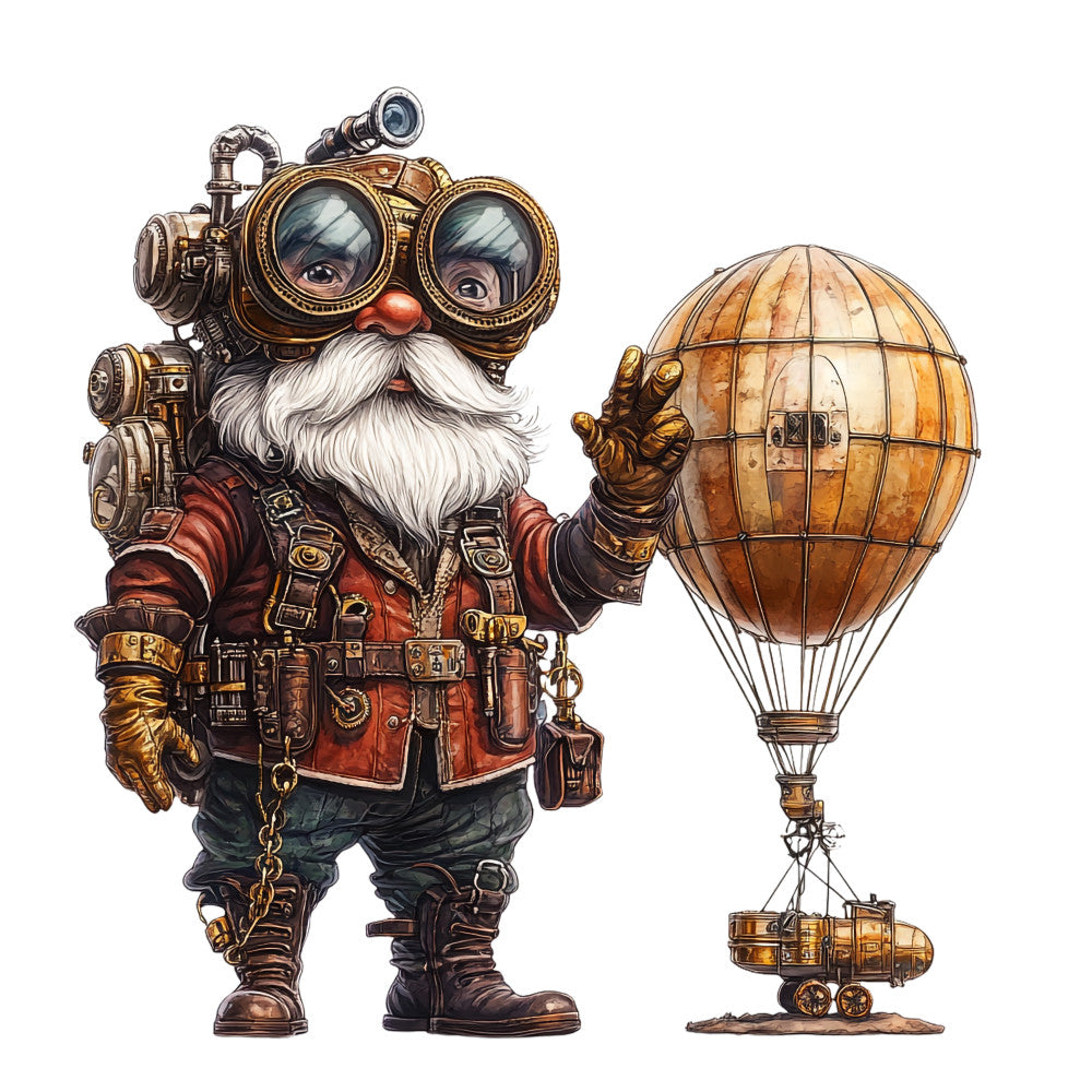 Steampunk Gnomes Fabric Panel 11