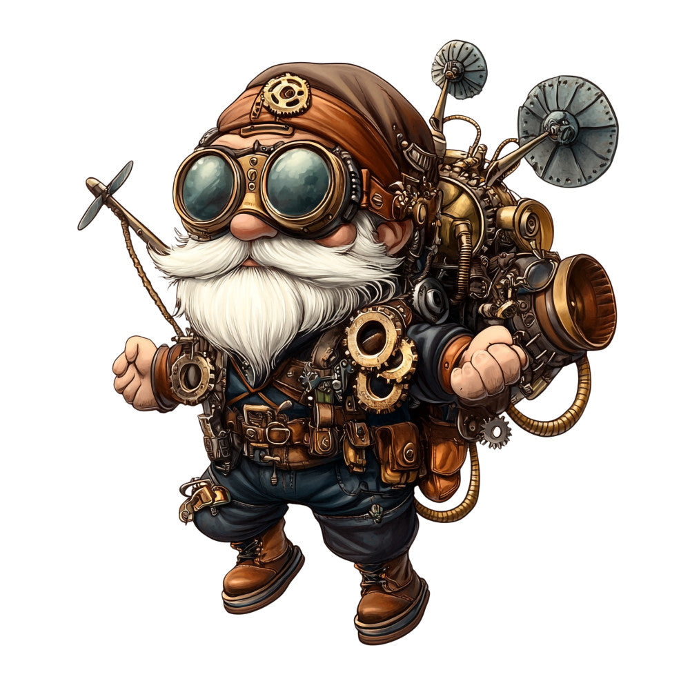 Steampunk Gnomes Fabric Panel 14