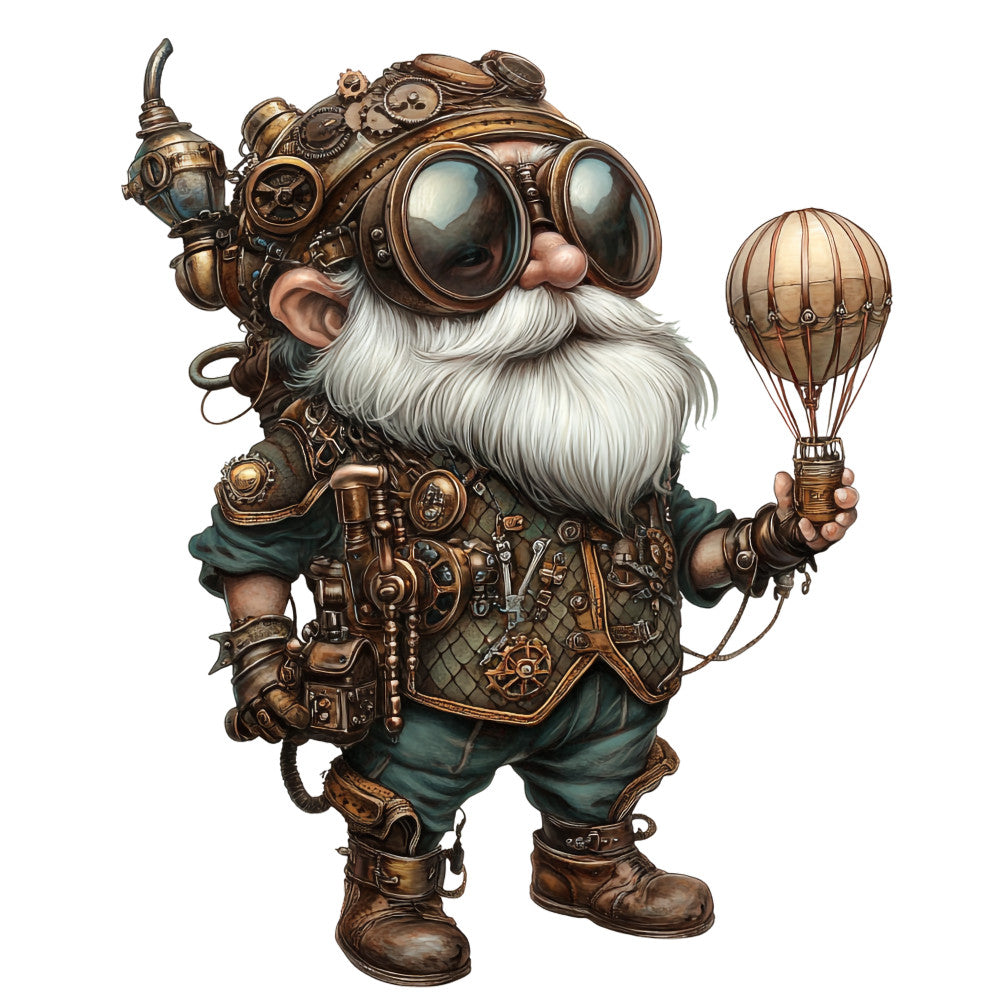 Steampunk Gnomes Fabric Panel 2