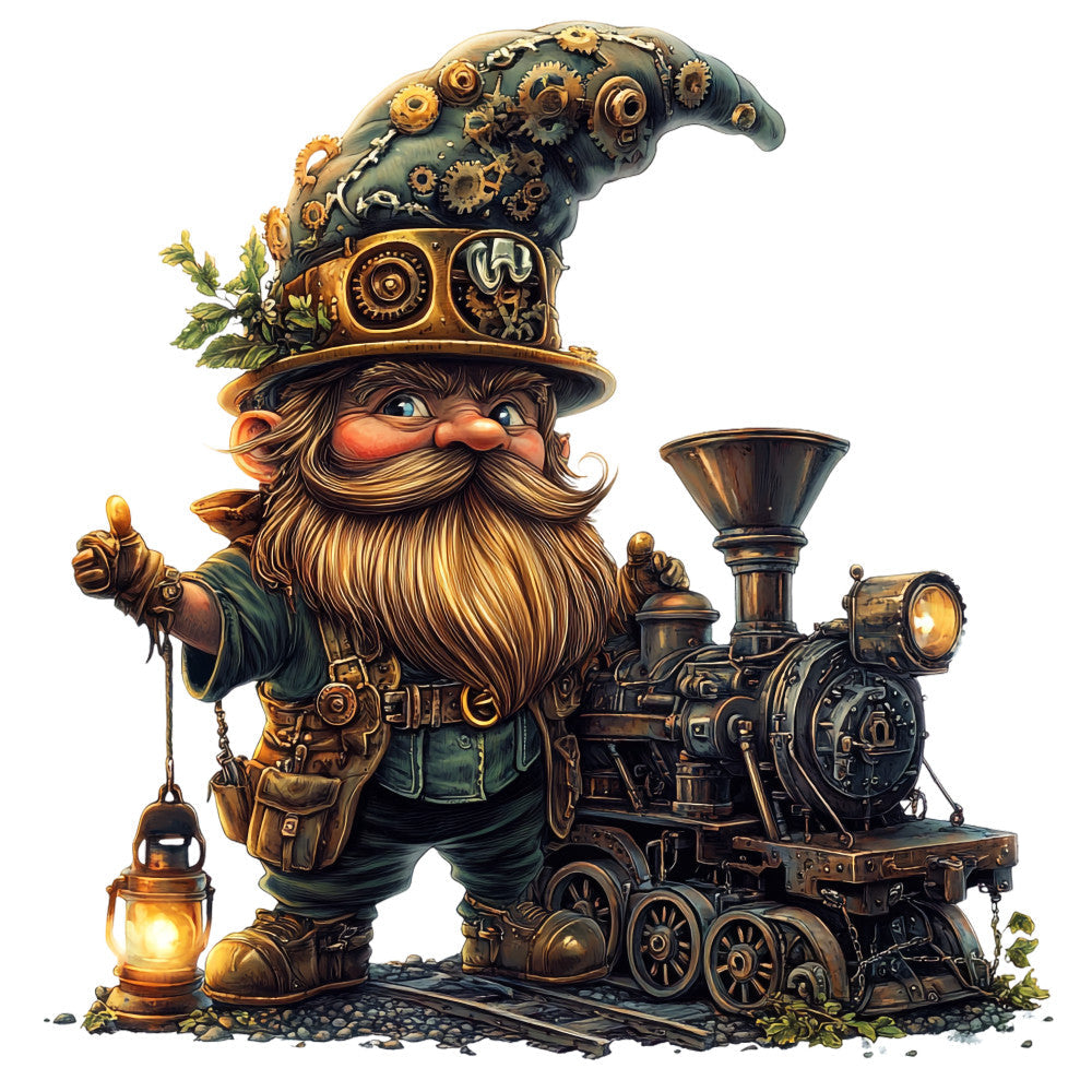 Steampunk Gnomes Fabric Panel 24