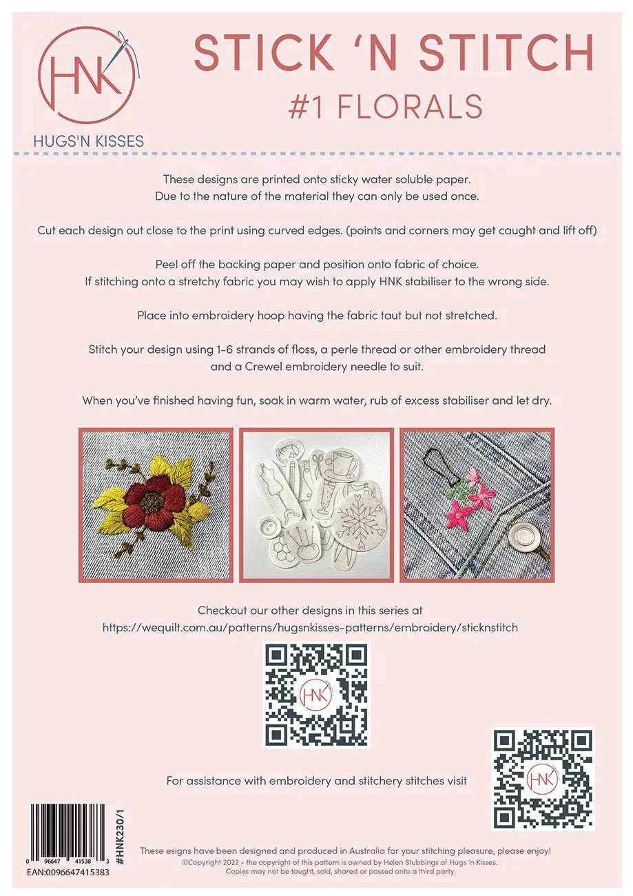 Stick N Stitch Florals - Linda's Electric Quilters