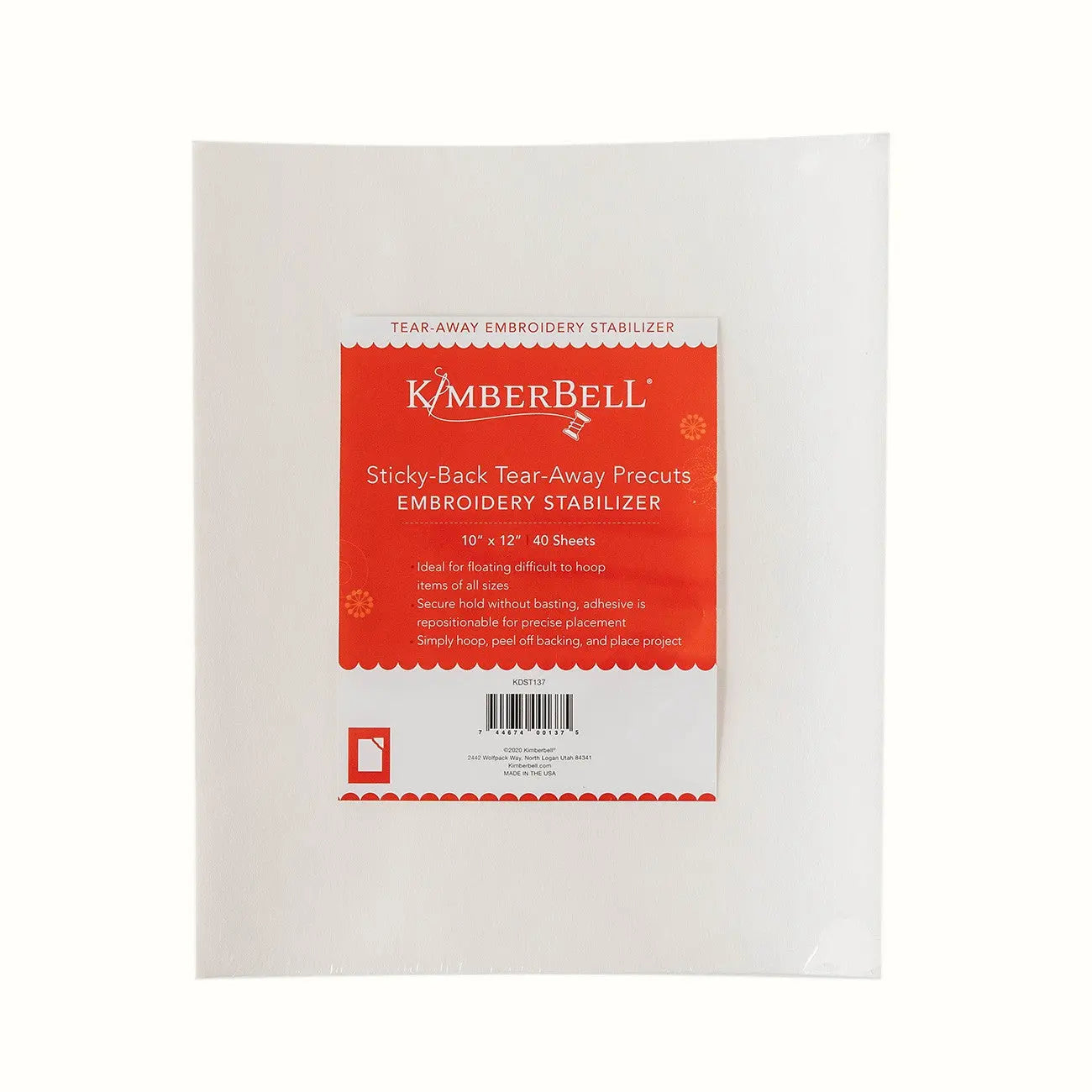 Sticky-Back Tear Away Precuts 10in x 12in 40pk - Linda's Electric Quilters