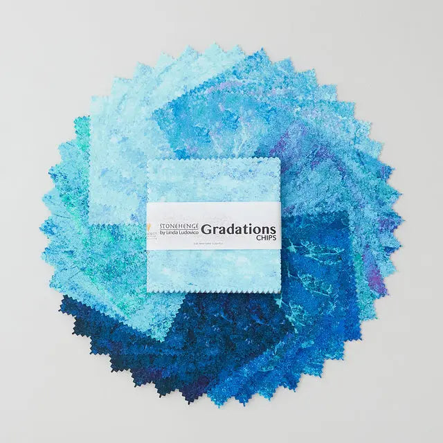 Stonehenge Gradations II Midnight Chips - Linda's Electric Quilters