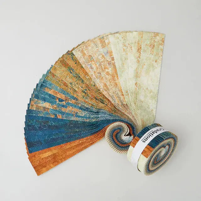 Stonehenge Gradations II Oxidized Copper Strips - Linda's Electric Quilters