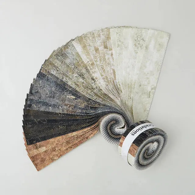 Stonehenge Gradations II Slate Strips - Linda's Electric Quilters