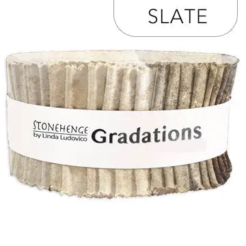 Stonehenge Gradations II Slate Strips - Linda's Electric Quilters