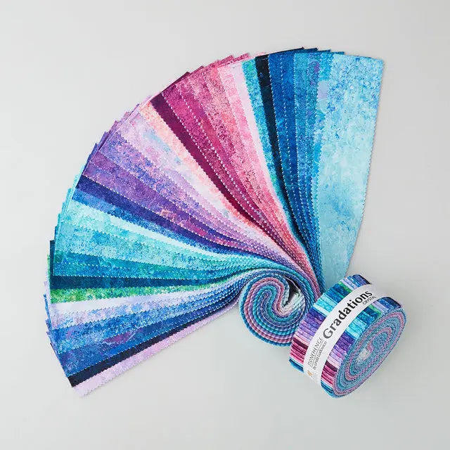 Stonehenge Gradations Turquoise Jelly Roll Northcott