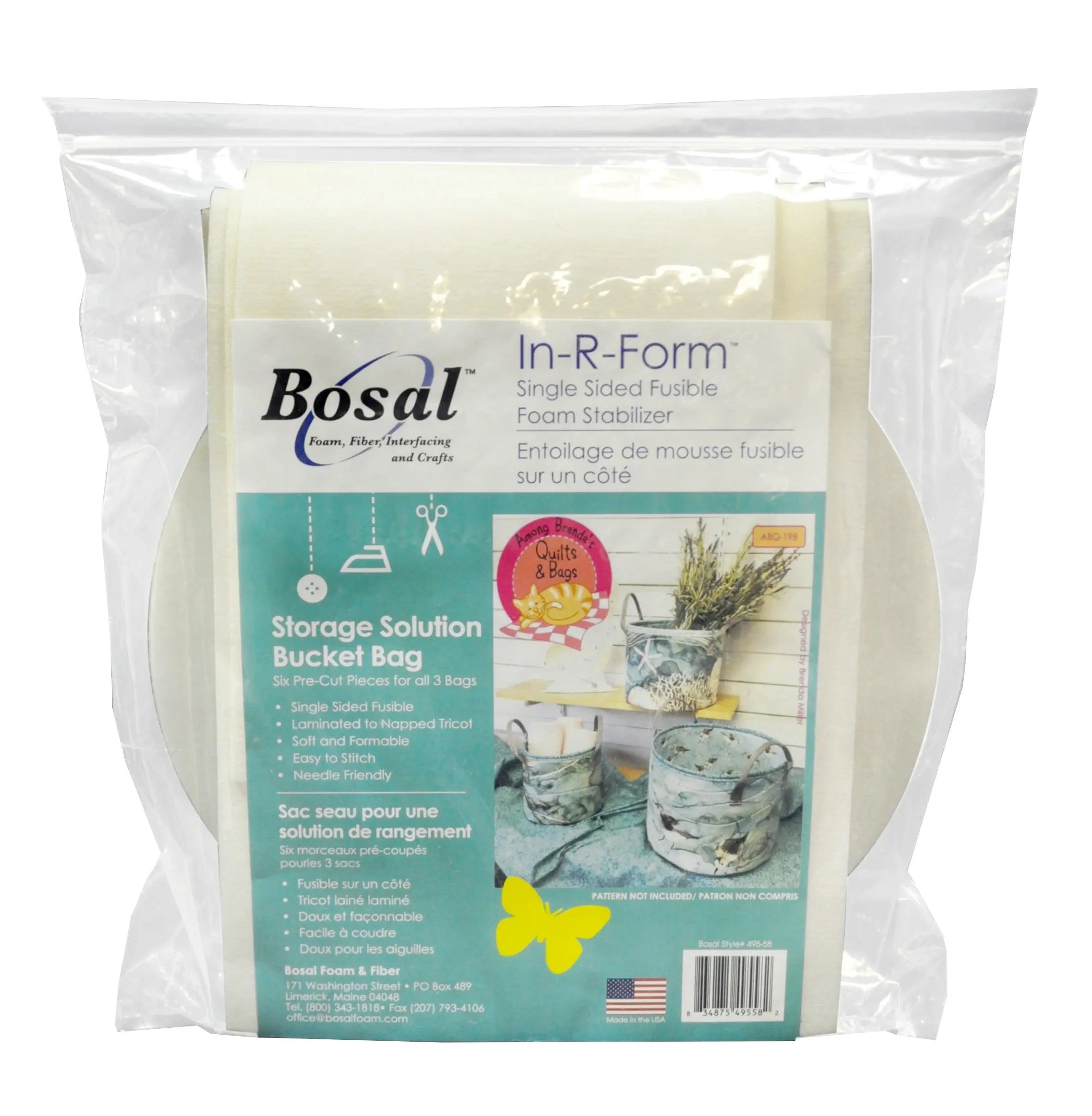 Storage Solution Bucket Bag Intarfacing - Linda's Electric Quilters