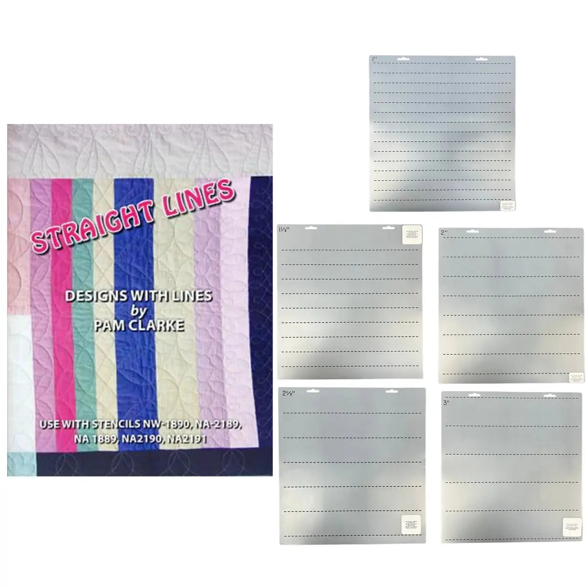 Straight Lines Book and Stencils Kit Linda's Electric Quilters