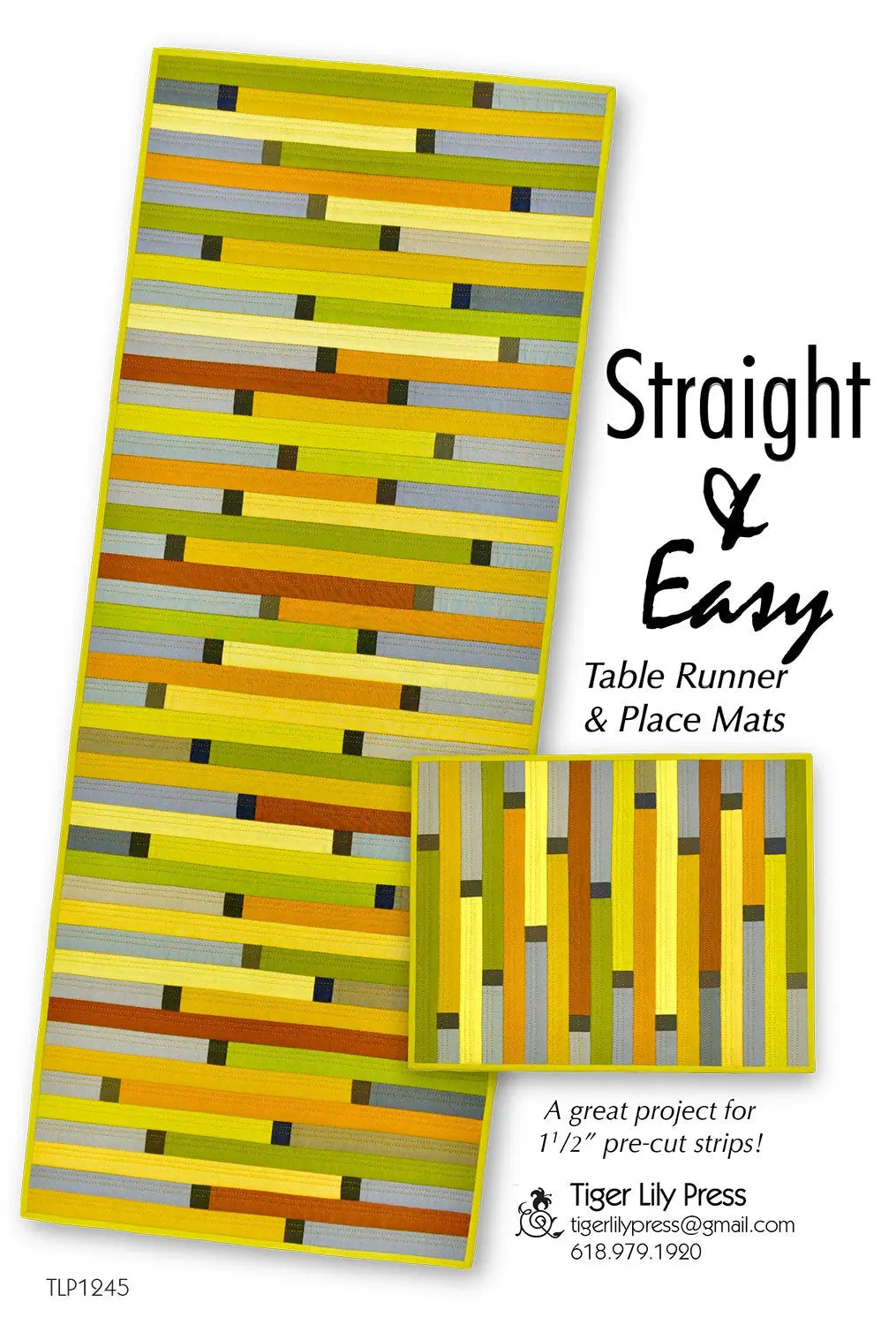 Straight & Easy Table Runner & Place Mats - Linda's Electric Quilters