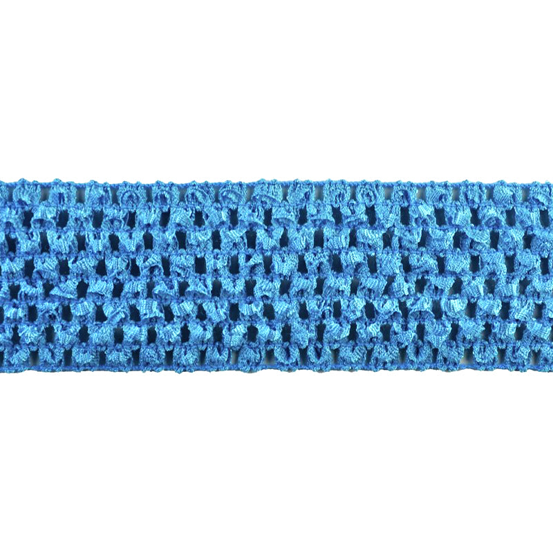 Stretch Crochet Trim 2” Wide x 5 Yards – Elastic Headband Lace Trim for Sewing, Crafts, DIY Hair Accessories
