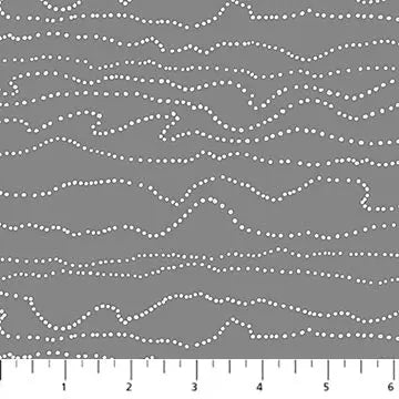 Strings Gray Dewfall Cotton 44"/45" Fabric Per Yard Figo Fabrics