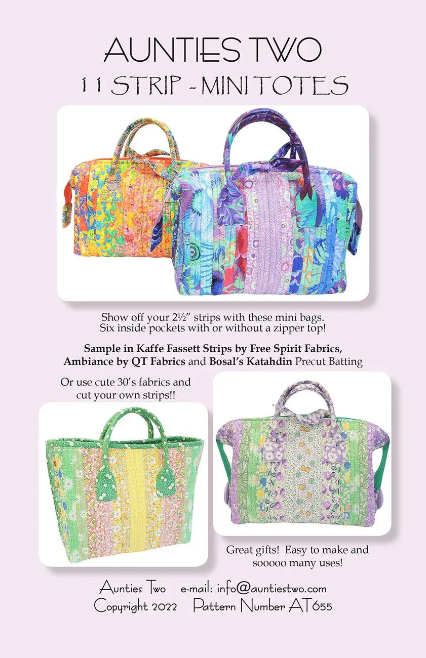 Strip Mini Tote - Linda's Electric Quilters