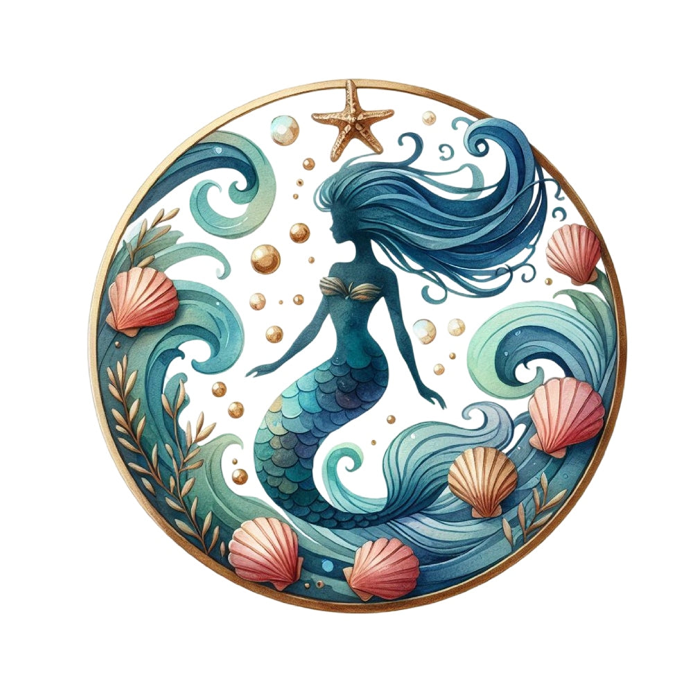 Summer Beach Round Fabric Panel 19