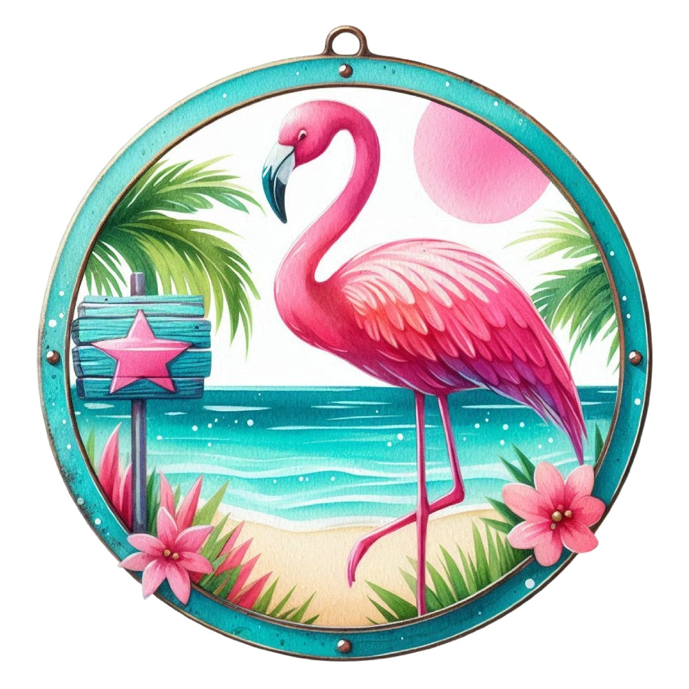 Summer Beach Round Fabric Panel 23