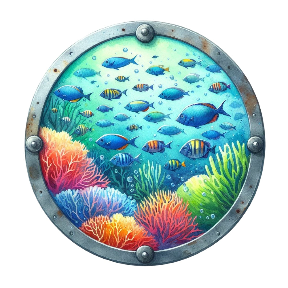 Summer Beach Round Fabric Panel 25
