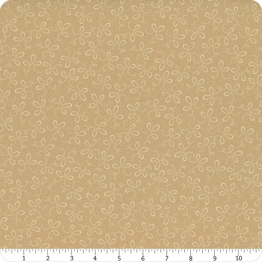 Summer House - Swirl - Gold 44" / 45" Fabric Per Yard The Fabric Company