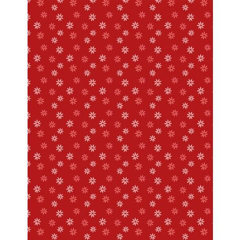 Summertime Daydream - Daisies All Over - Red 44" / 45" Fabric Per Yard