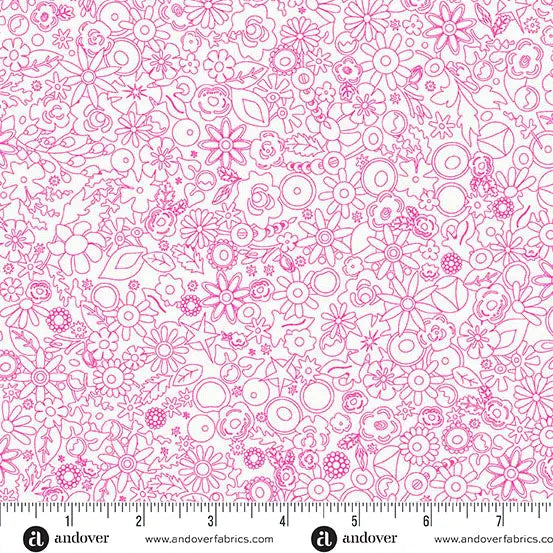Sun Print Whisper Cosmos Woodland 44"/45" Fabric Per Yard Andover Fabrics