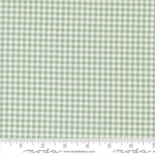 Sunbonnet Dusty Blue Mini Gingham Cotton 44"/45" Fabric Per Yard