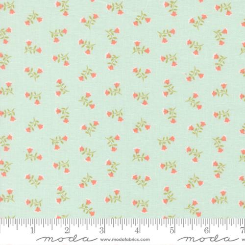 Sunbonnet Pale Blue Tossed Petals Cotton 44"/45" Fabric Per Yard