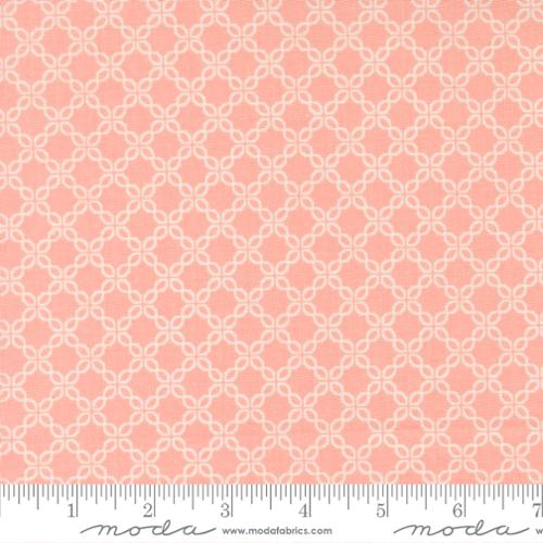 Sunbonnet Pale Pink Lattice Blenders Cotton 44"/45" Fabric Per Yard