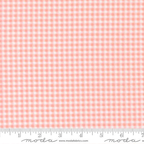 Sunbonnet Pale Pink Mini Gingham Cotton 44"/45" Fabric Per Yard