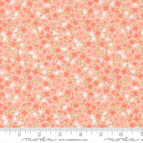 Sunbonnet Pink Wild Blooms Cotton 44"/45" Fabric Per Yard