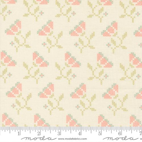 Sunbonnet Porcelain Blooming Stitches Cotton 44"/45" Fabric Per Yard