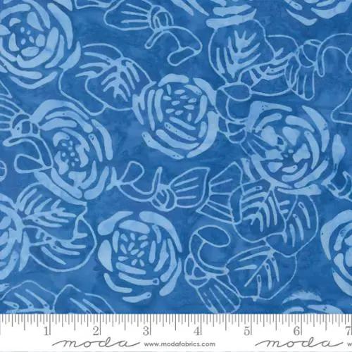 Sunburst Batiks Cobalt 4370-38 Cotton 44"/45" Fabric Per Yard Moda Fabrics & Supplies