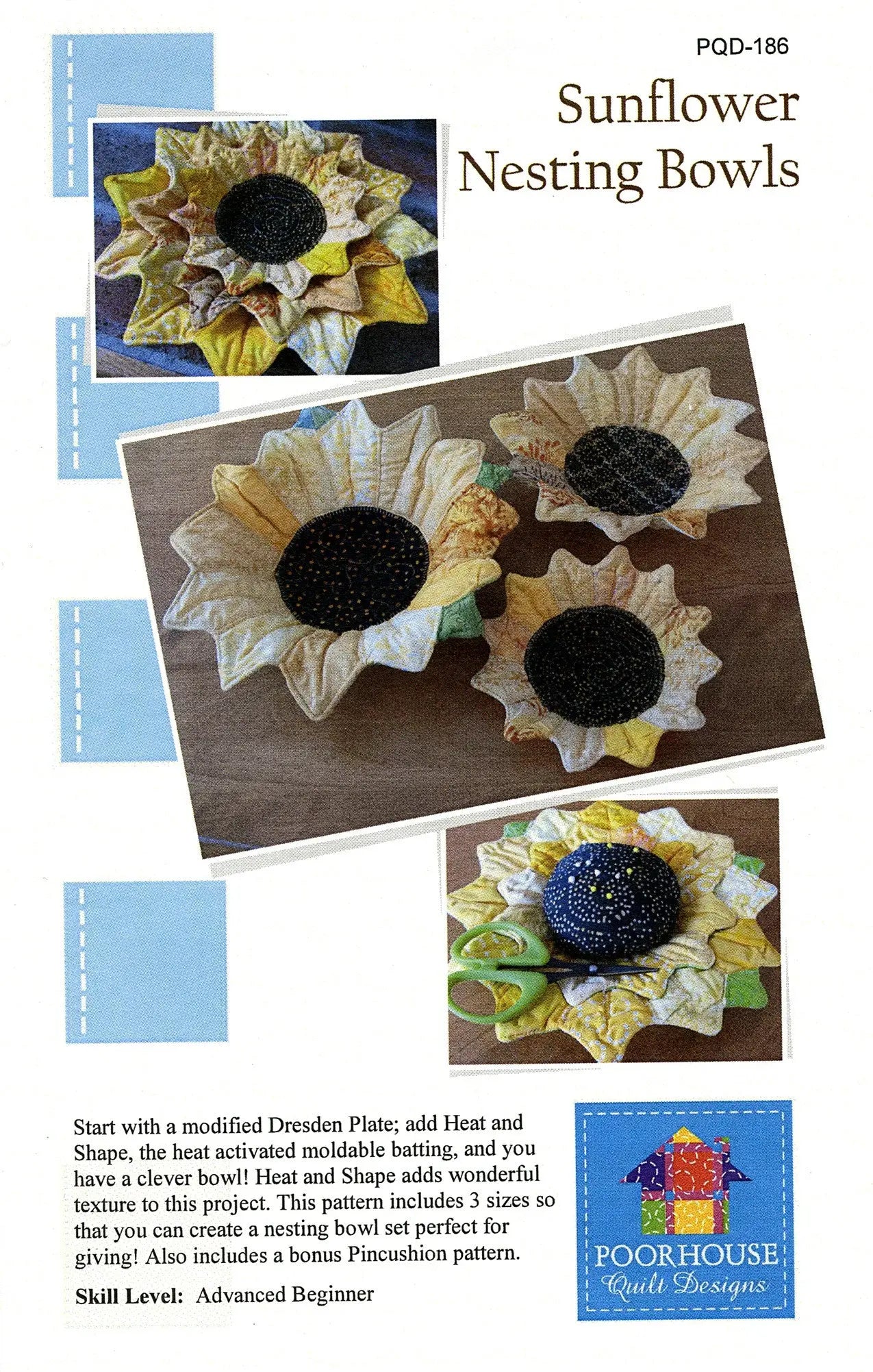 Sunflower Nesting Bowl - Linda's Electric Quilters