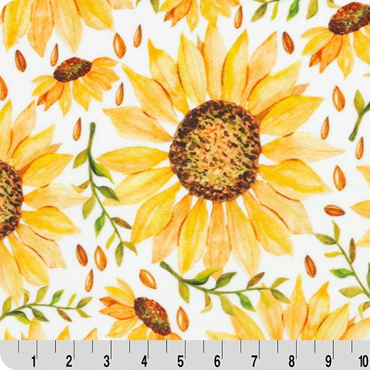 Sunshine Sunshine Flower Digital Cuddle 58/60" Fabric Per Yard