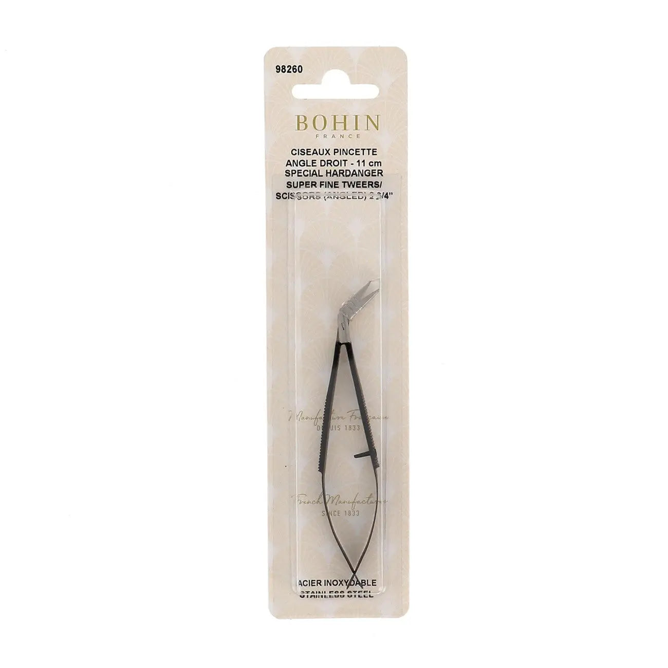 Superfine Angled Scissor and Tweezer 4-1/3in - Linda's Electric Quilters