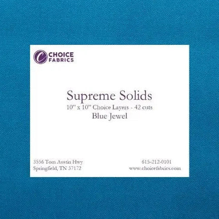 Blue Supreme Solids - 10x10 Layers - Blue Jewel (42 cuts)