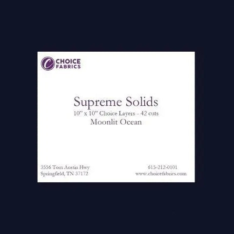 Blue Supreme Solids - 10x10 Layers - Navy (42 cuts)