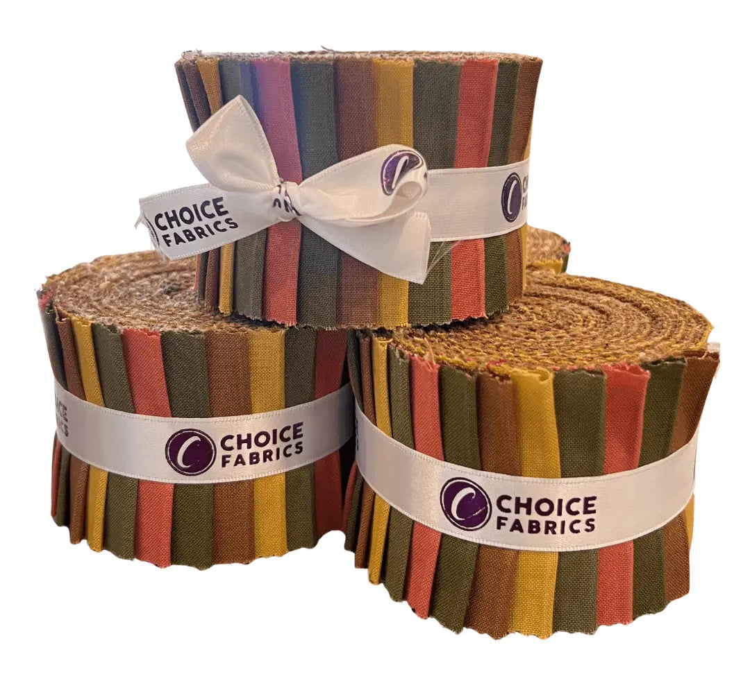 Multi Colors Supreme Solids - 2.5" Roll - Autumn Hues (20 cuts)