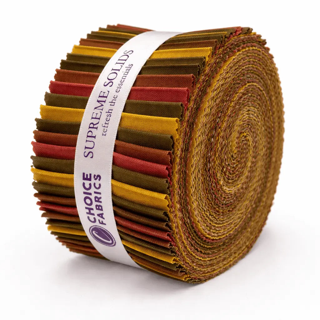Supreme Solids - 2.5" Roll - Autumn Hues (40 Strips) The Fabric Company
