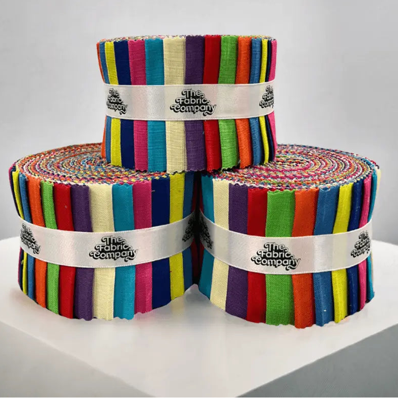 Blue, Pink, Yellow, Green - Supreme Solids - 2.5" Roll - Color Pop (20 cuts)